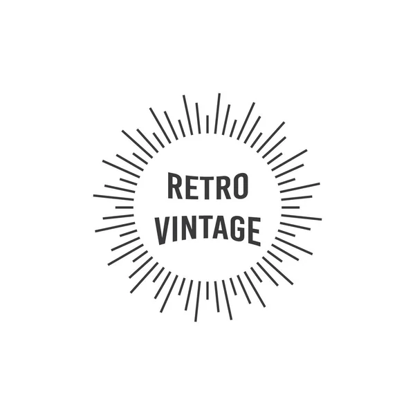 Diseño del logotipo con ilustraciones ligeras y texto retro vintage — Vector de stock