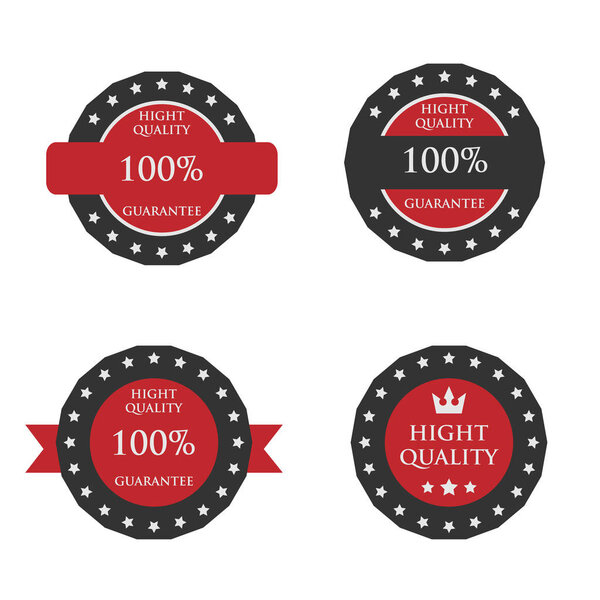 illustration of the symbol and logo of the badge emblem for discount, quality, premium, guarantee, company logo. vector