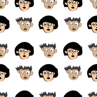 illüstrasyon karikatür kız model tasarlamak vektör yüz