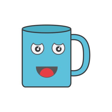 mavi karikatür cam vektör Illustration