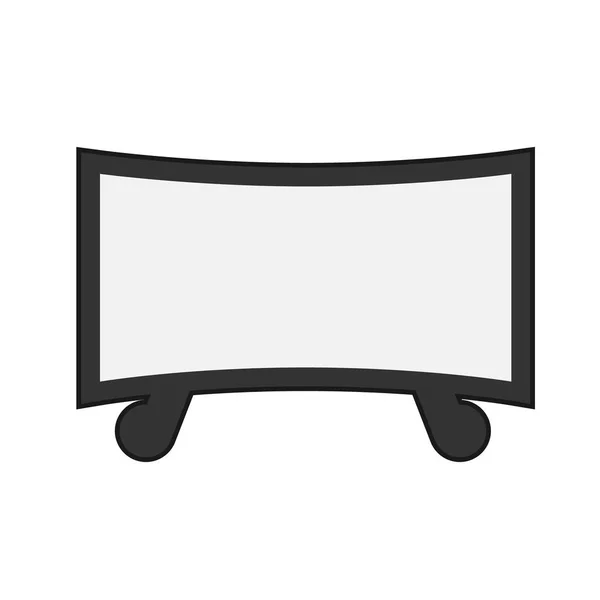 Απεικόνιση διανύσματος απλή τηλεόραση οθόνης. εικονίδιο Clip Art — Διανυσματικό Αρχείο
