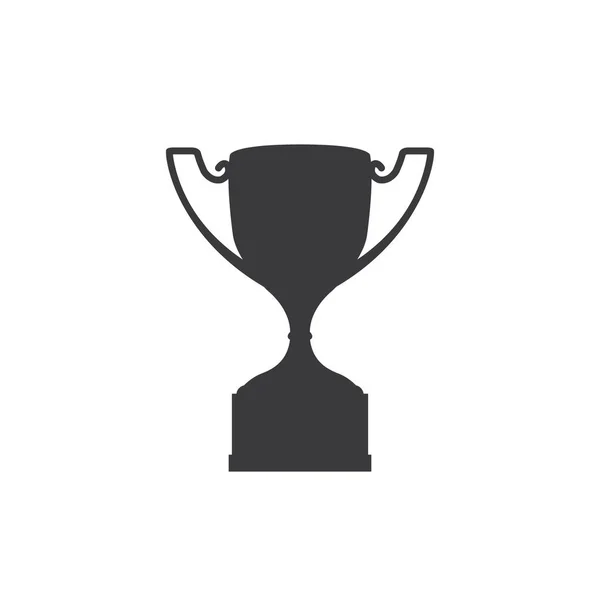 Illustration award vinnare flat ikonen - vektor isolerade svarta cup vinnande ikonen — Stock vektor
