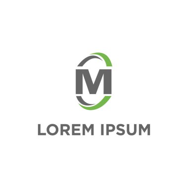 vektör illüstrasyon harf m daire simgesi logo tasarımı