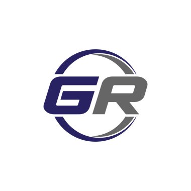 vektör illüstrasyon harf g ve r daire simgesi logo tasarımı ile