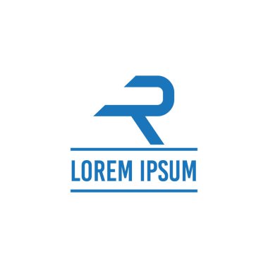 taşıma simgesi logo tasarımı için vektör illüstrasyon harf r