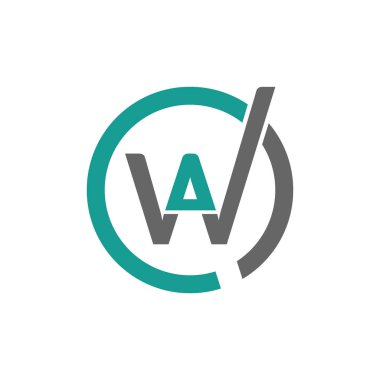 vektör illüstrasyon harf w ve daire simgesi logo tasarımı ile