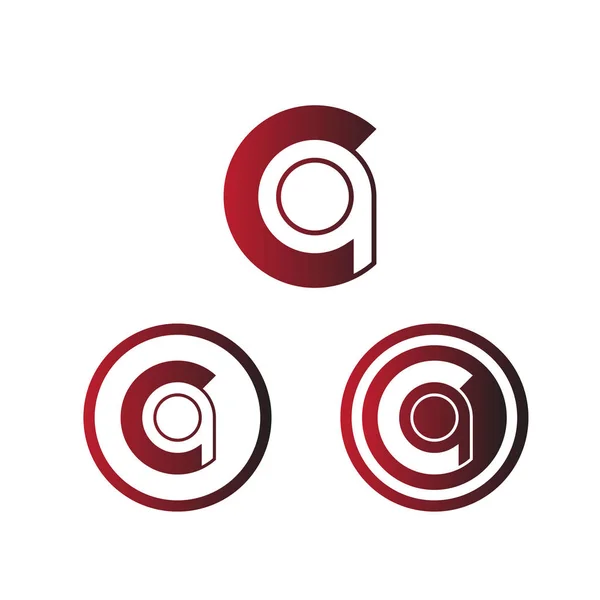벡터 일러스트 초기 문자 c 와 q 아이콘 로고 현대 디자인 — 스톡 벡터