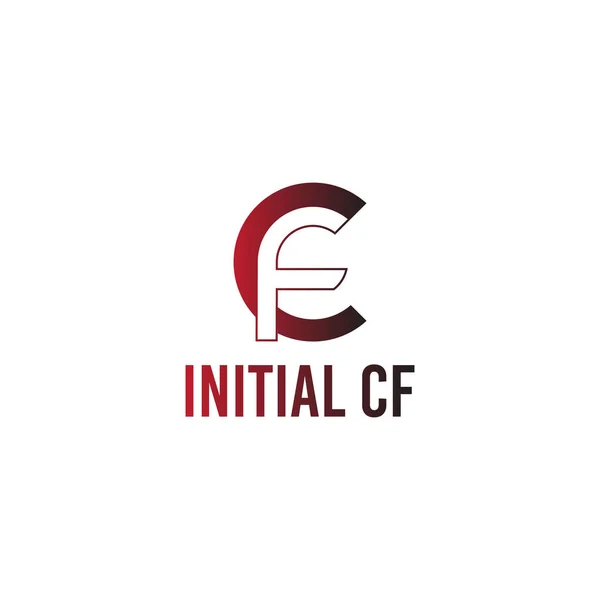 Illustrazione vettoriale lettera iniziale c e f icona logo design moderno — Vettoriale Stock