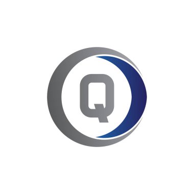 vektör illüstrasyon ilk harf q ve daire simgesi logo modern tasarım