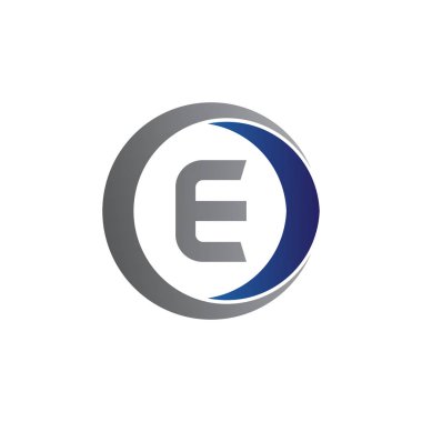 vektör illüstrasyon ilk harf e ve daire simgesi logo modern tasarım