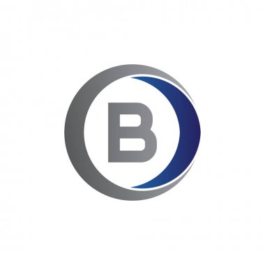 vektör illüstrasyon ilk harf b ve daire simgesi logo modern tasarım
