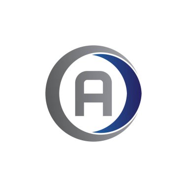 vektör illüstrasyon ilk harf a ve daire simgesi logo modern tasarım