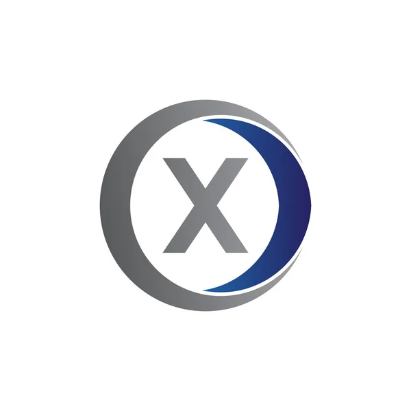 Illustration vectorielle lettre initiale x et icône cercle logo design moderne — Image vectorielle