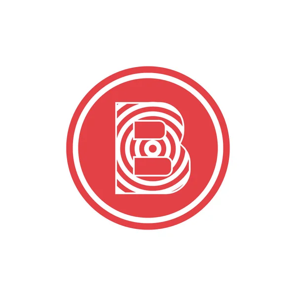 Abstrakt Vektor Illustration Kreise bilden Buchstaben b Symbol Logo modernes Design — Stockvektor