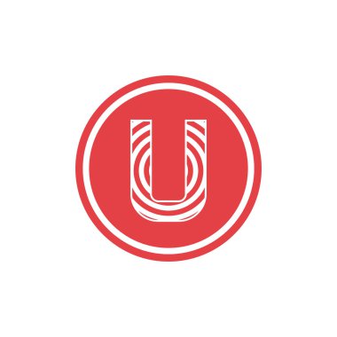soyut vektör illüstrasyon daireler mektup u simge logosu modern tasarım oluşturan