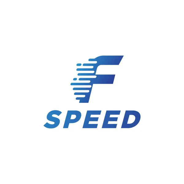 Astratto vettore illustrazione movimento velocità veloce iniziale lettera f icona logo modello elemento design moderno — Vettoriale Stock