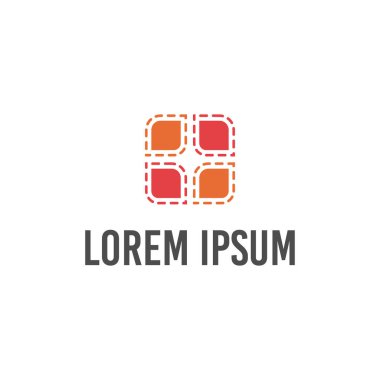 vektör illüstrasyon soyut kare simge logo basit tasarım