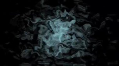 Abstract looped seamless animation of mystical glowing silver liquid