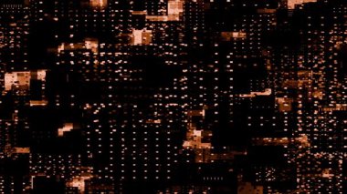 Abstract seamless looped animated digital background of glowing moving colored dots