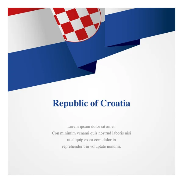 Plantilla Insignia Croacia Con Espacio Copia Para Tarjetas Felicitación Carteles — Vector de stock