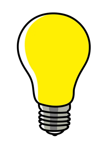白い背景に分離された電球のシンプルなグラフィック — ストックベクタ