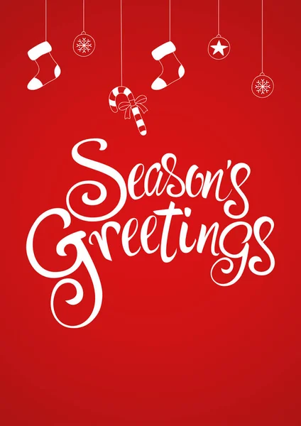 Script Tipo Fuente Season Greetings Greeting Card Flyer Brochure Poster — Vector de stock