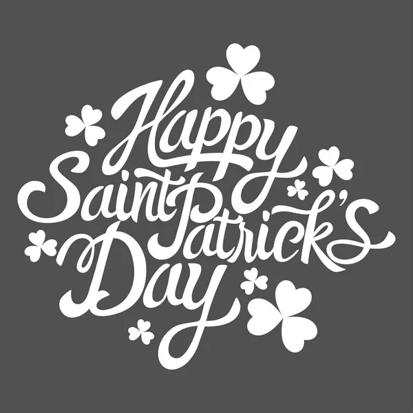 Vektorillustration Happy Saint Patrick Day Handskriven Text — Stock vektor