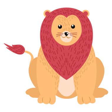 Aslan beyaz arkaplanda izole