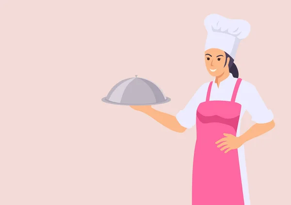 Female chef — Stock Vector