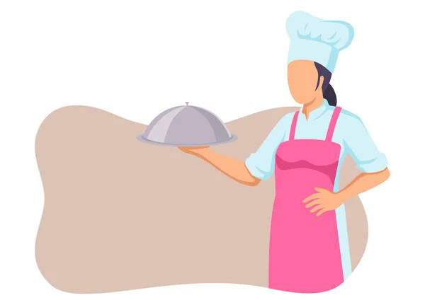 Female chef — Stock Vector