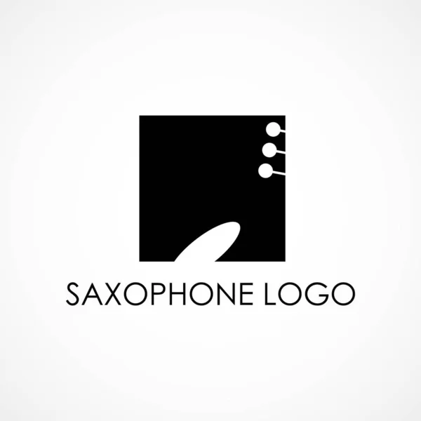 Logo de saxofón — Vector de stock