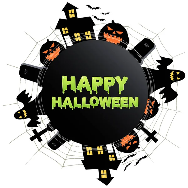 Boldog Halloween-ikon — Stock Vector