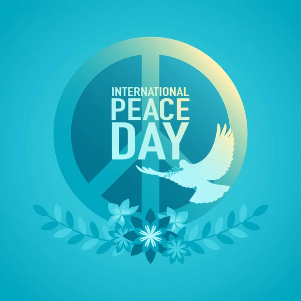 Symbole de paix décoratif pour la Journée internationale de la paix — Image vectorielle