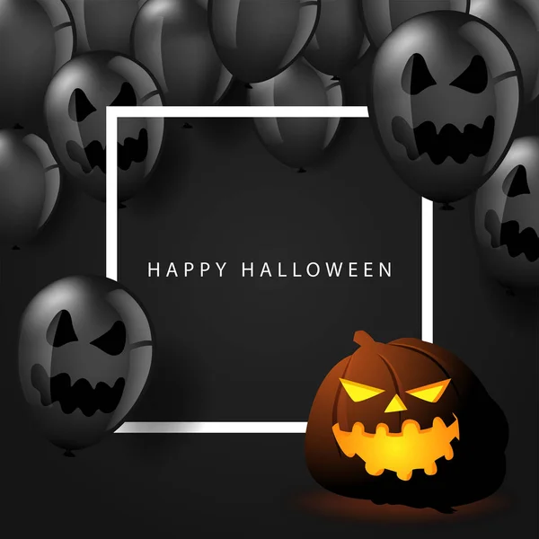 Fröhliches Halloween-Symbol oder Banner — Stockvektor