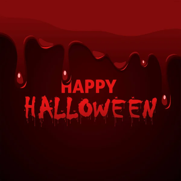 Veselý Halloween s kapající tlustou krví — Stockový vektor
