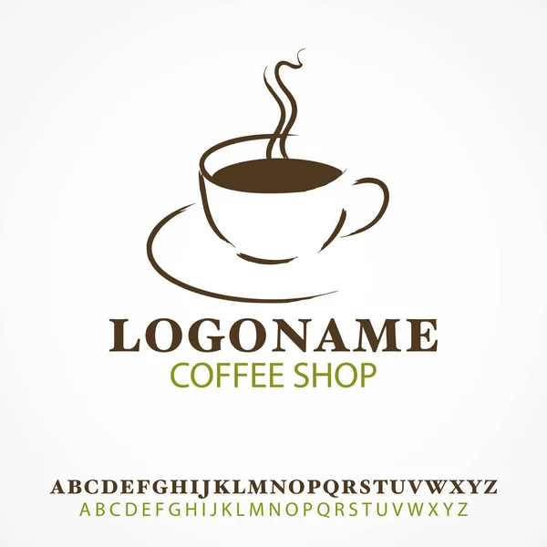 Gráfico simple e icono de la taza de café — Vector de stock