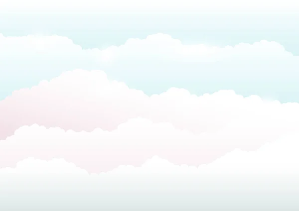 Himmel Und Wolken Hintergrund Vektorillustration Weiche Farbe — Stockvektor