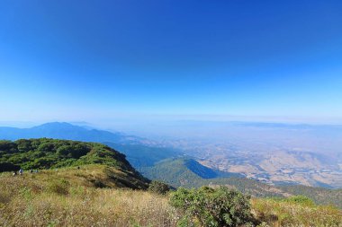 Güzel manzara Kew Mae Pan doğa iz, Doi Inthanon, Chaingmai, Tayland