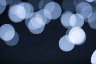 Bulanık mavi bokeh ışıklar arka plan