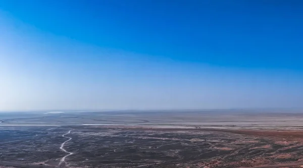 Çöl, iran'ın Varzaneh tarafından kuru manzara — Stok fotoğraf