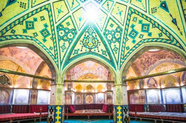 İran'ın kaşan tarafından hamam iç görünümü