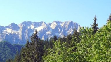 Slovence Alps alps logar Vadisi yanında havadan görünümü