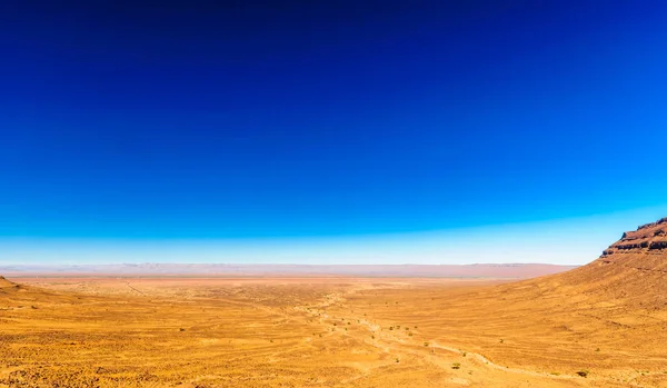 Blick Auf Die Abgelegene Trockene Hammada Landschaft Bei Hamid Marokko — Stockfoto