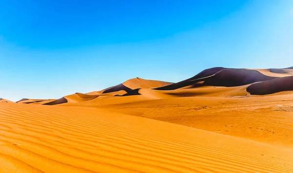 Visa Ökenlandskap Sahara Nästa Till Mhamid Marocko — Stockfoto