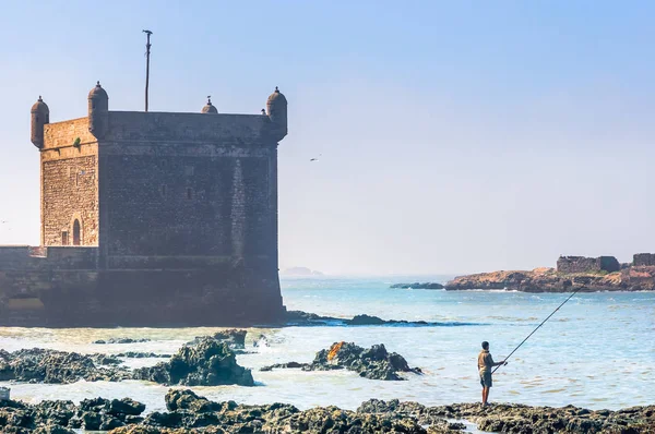 Вид Оборонительную Башню Порту Эссауира Морабо — стоковое фото