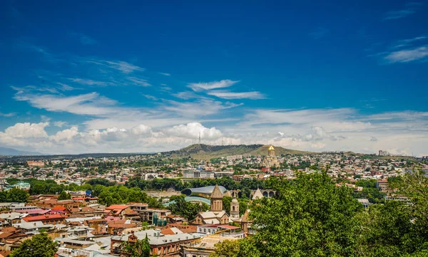Вид Сверху Крыши Старого Города Тбилиси Грузия — стоковое фото