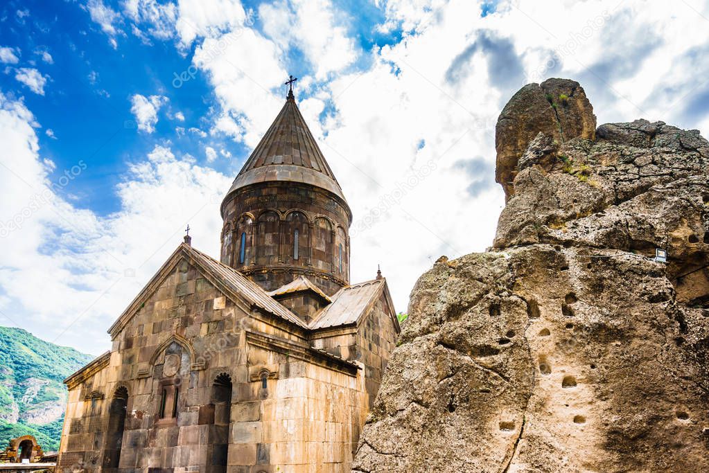 Geghard medieval monastery in the Kotayk province of Armenia