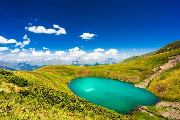 Lake Oreti Kaukasische Bergen Tusjeti Georgië — Stockfoto