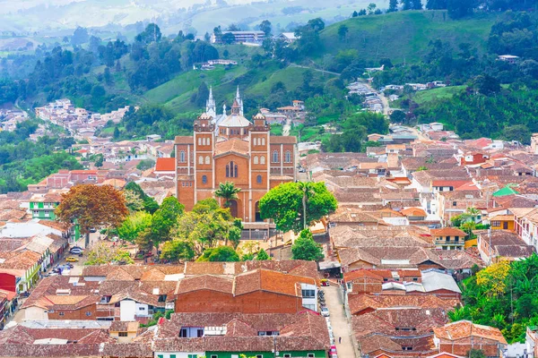 Вид на деревню Jerico antioquia, Колумбия — стоковое фото