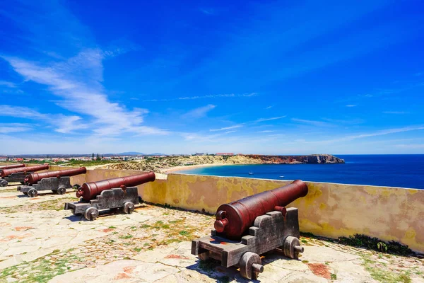 Вид на Мбаппе в крепости Кабо-де-Сан-Фаленте, Сагреш, Португалия — стоковое фото